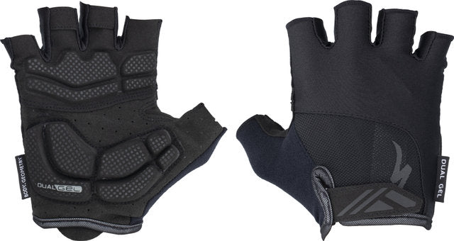 Specialized body geometry dual gel half-finger gloves