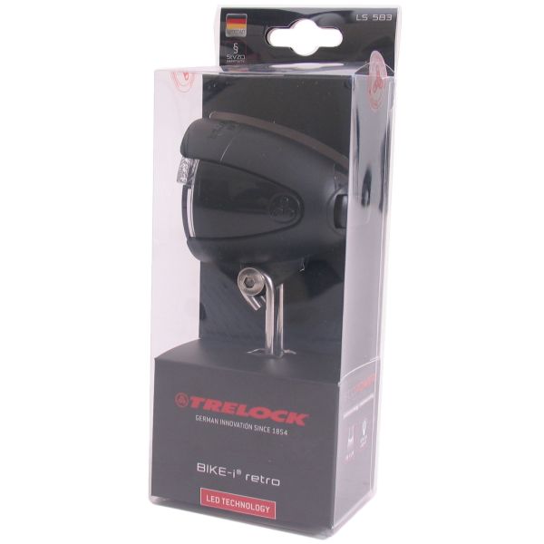 Trelock LS 583 Bike-i Retro koplamp zwart