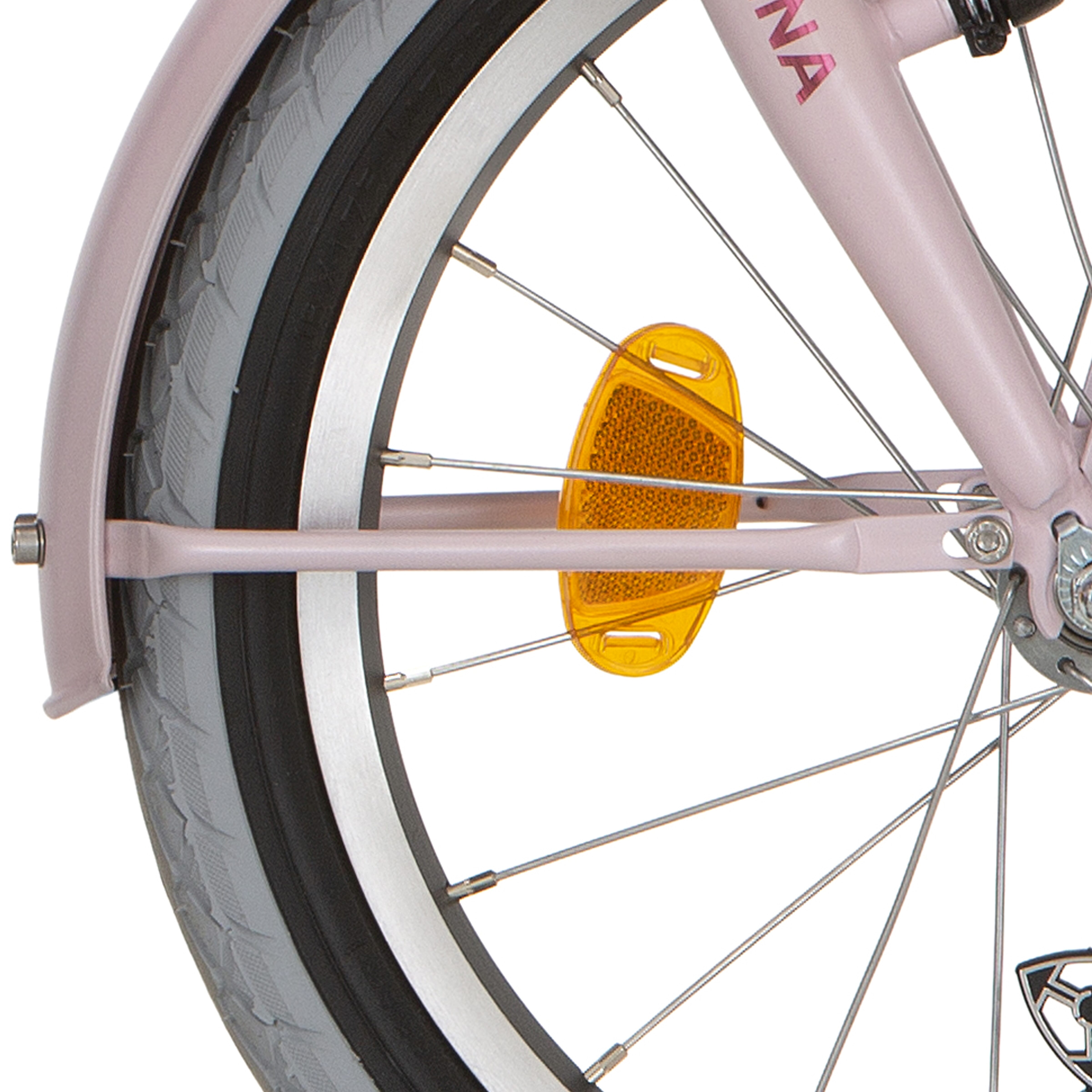 Alpina spatbordstang set 16 cargo parelroze met mat