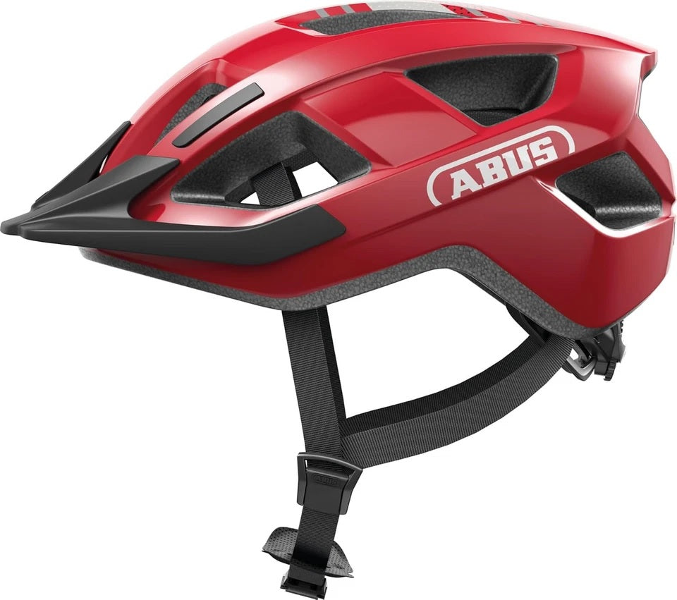 Abus helm aduro 3.0 led blaze rood l 58-62cm