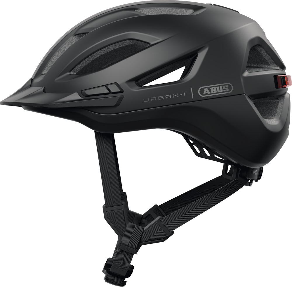 Abus fietshelm urban-i 4.0 ace velvet black m - 54-58 cm - zwart - geschikt voor gebruik op elektrische fietsen - stadsfietsen - 280 g