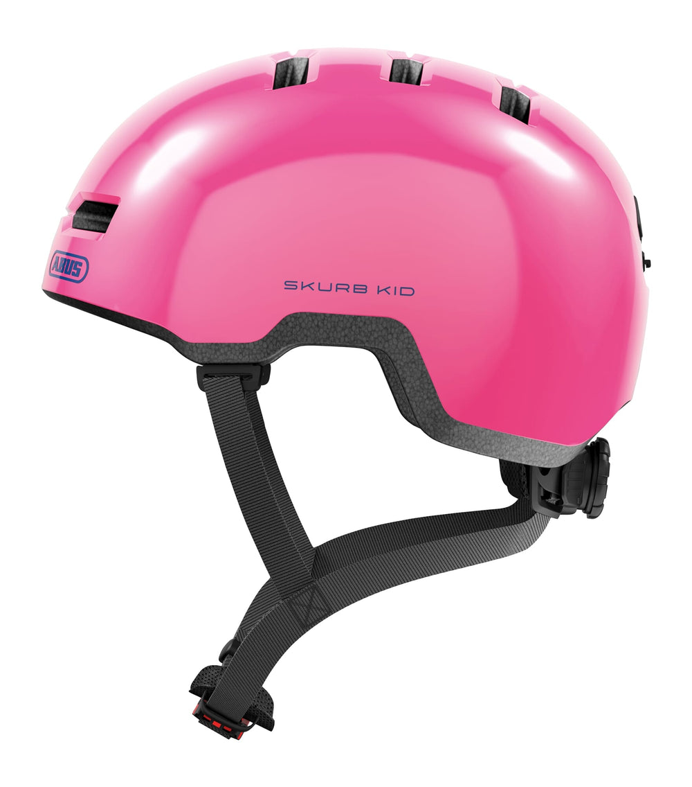 Abus skurb kid - fietshelm - kinderen shiny pink m (50 - 55 cm)