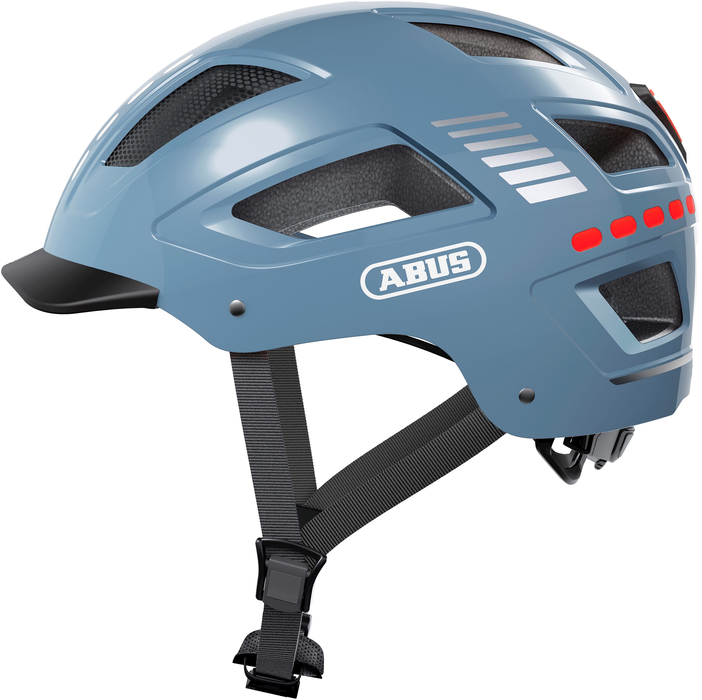 Abus helm Hyban 2.0 LED signaal gletsjer M 52-58cm