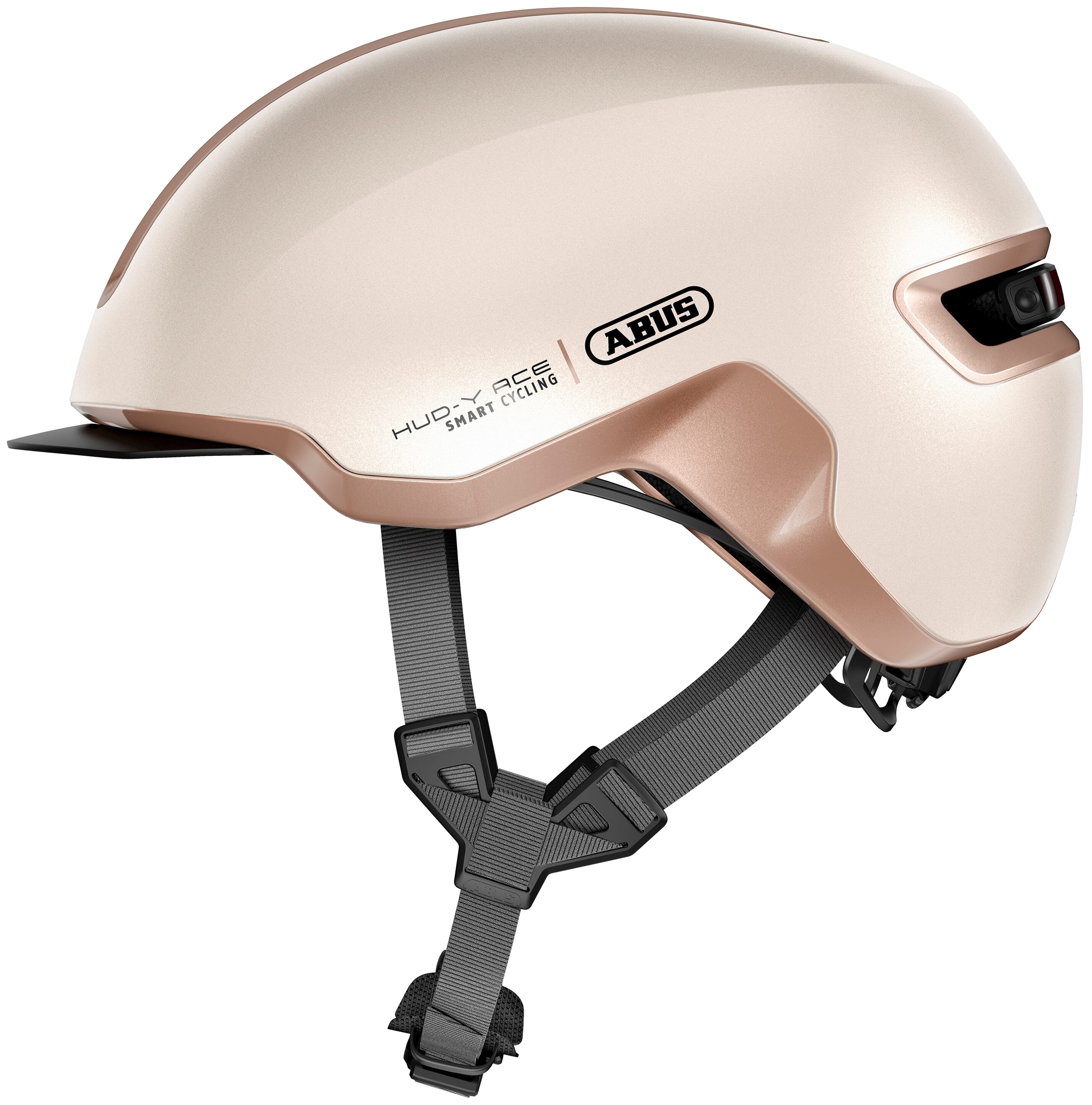 Abus stuurstand HUD-Y champagne Goud M 54-58cm