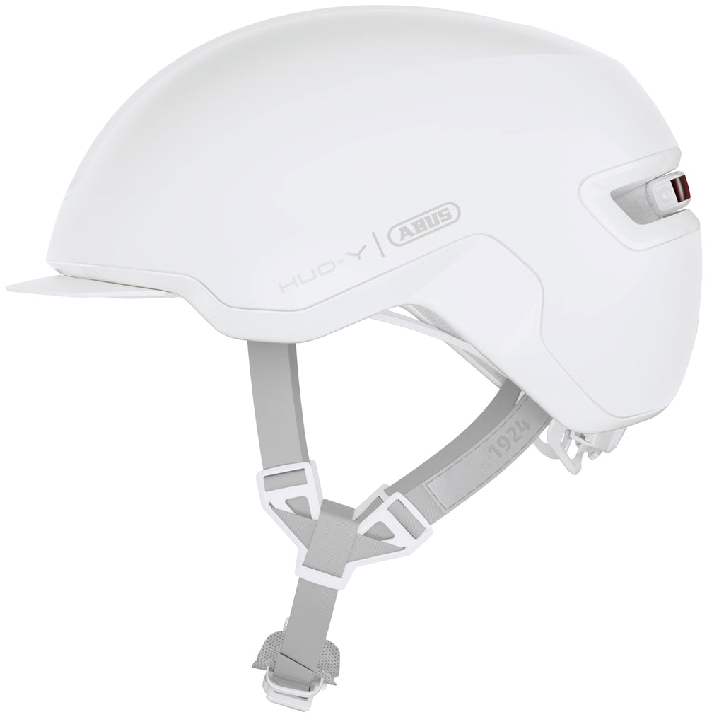 Abus fietshelm hud-y pure white m - 54-58 cm - wit - geschikt voor gebruik op elektrische fietsen - stadsfietsen - 300 g