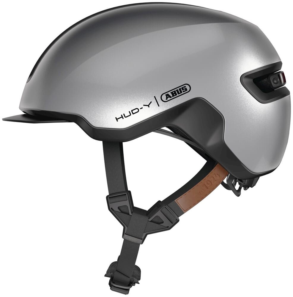 Abus helm Hud-Y glans Zilver M 54-58cm