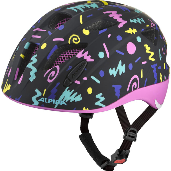 Olympic sportswear alpina sports kinderhelm ximo flash black-confetti 49-54 mat