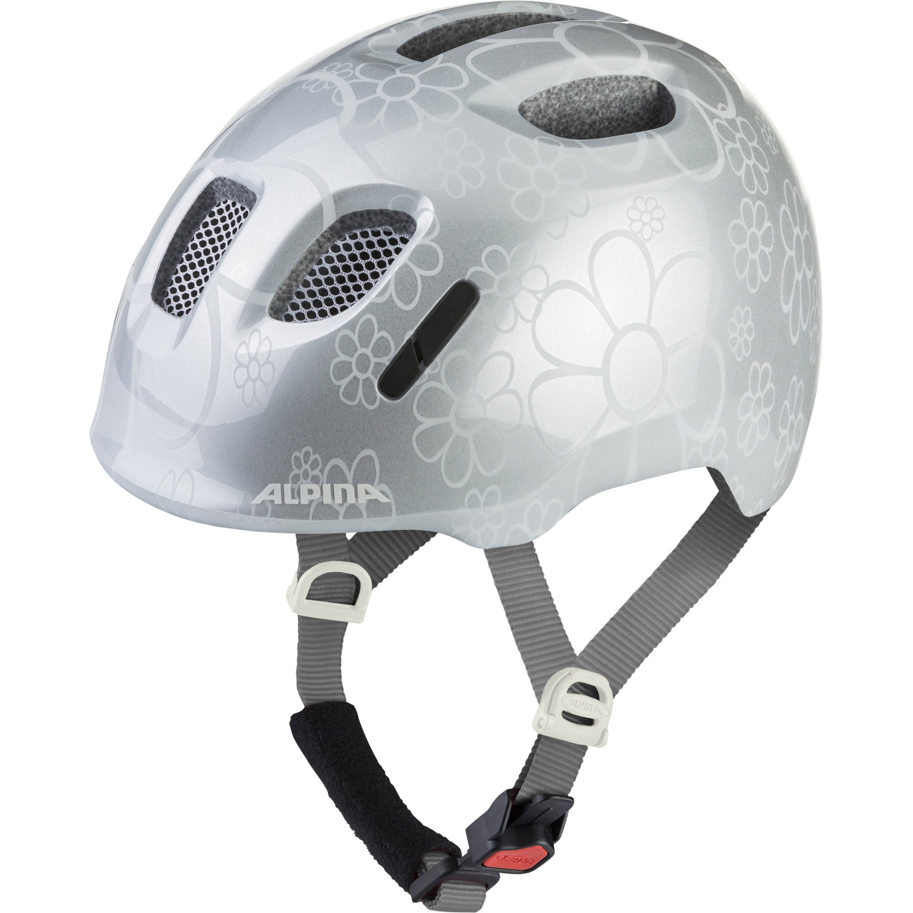 Olympic sportswear alpina sports kinderhelm ximo 2 silver fower 49-54 glans