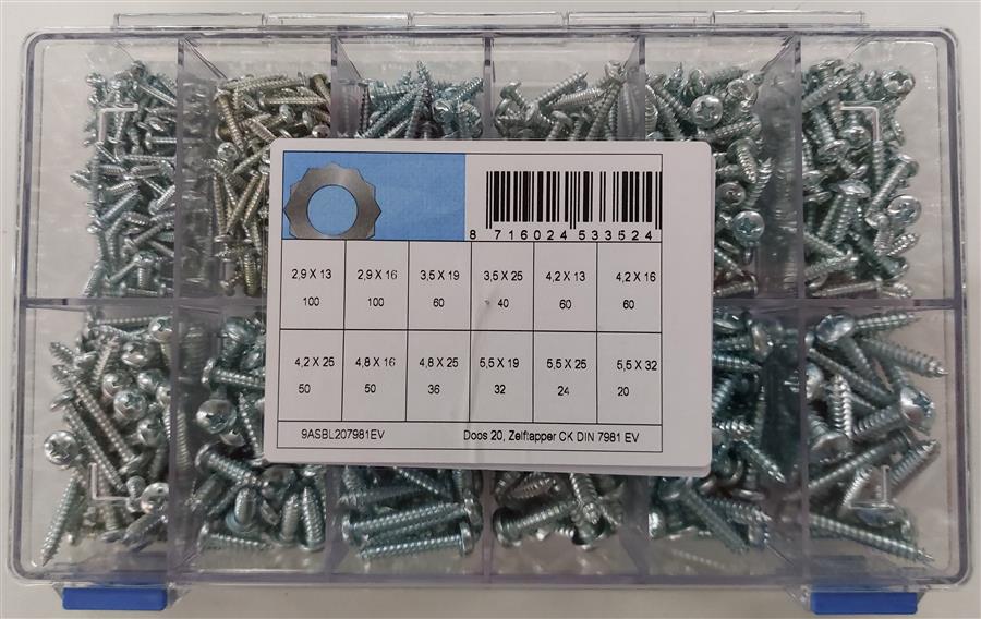 Assortiment zelftapper ck d7981 elvz