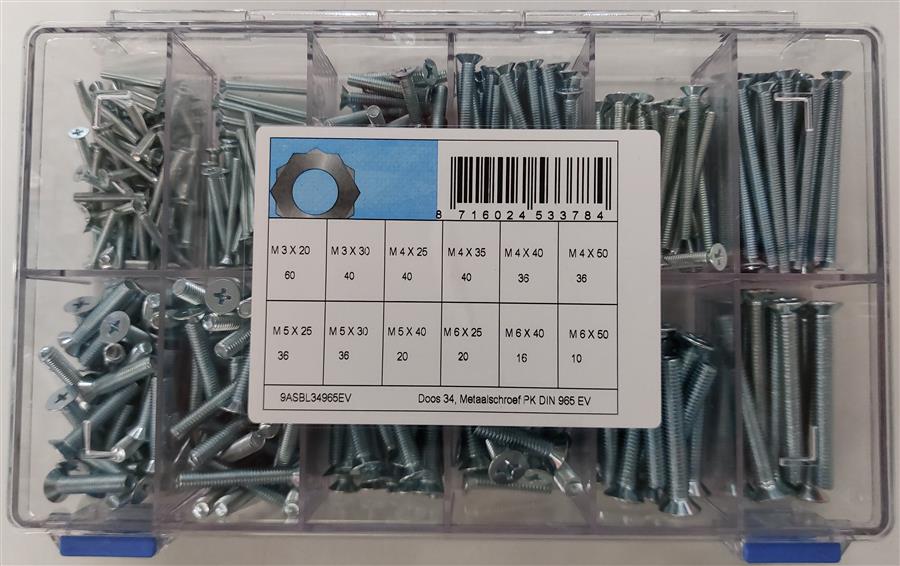 Assortiment metaalschroef d965 elvz