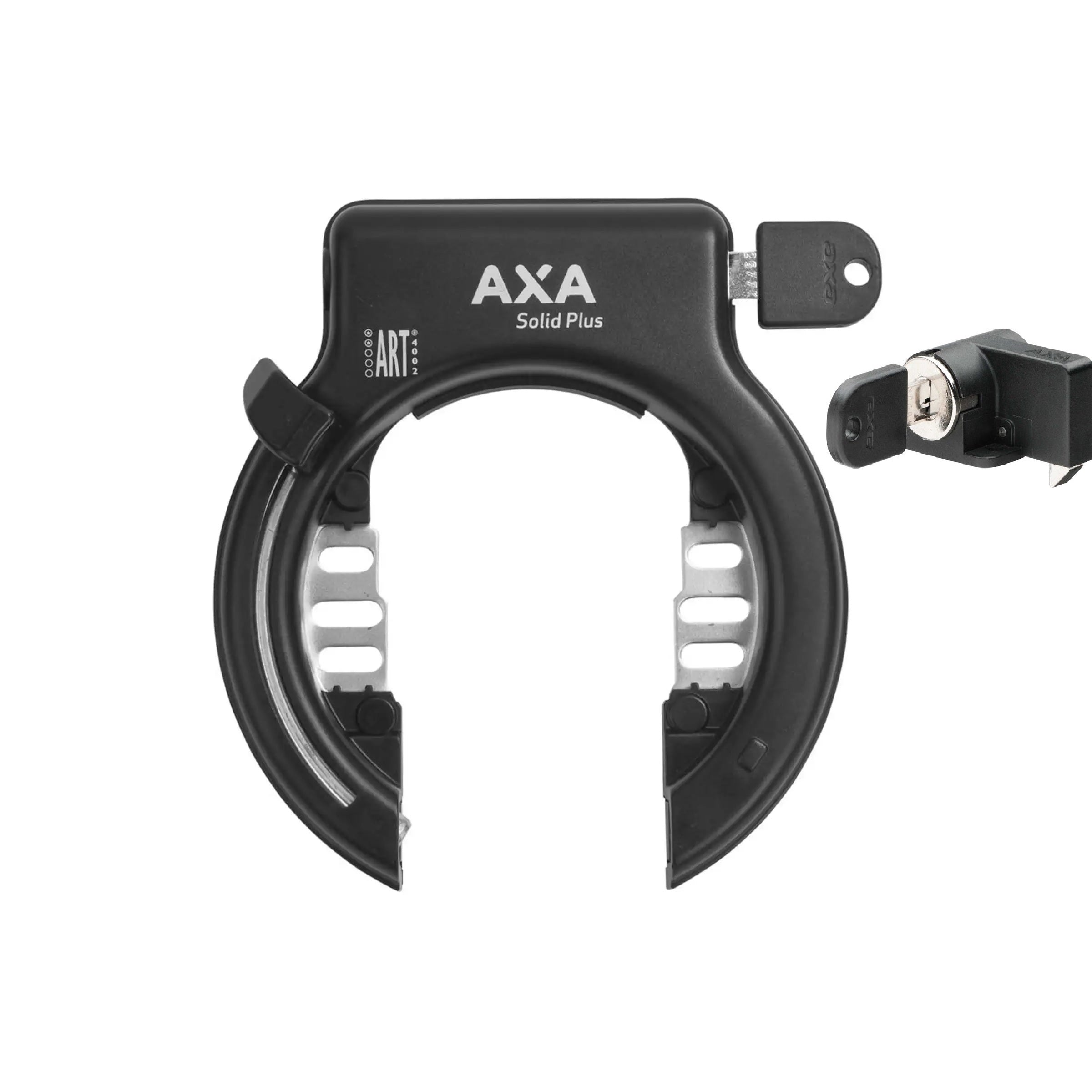 Axa ringslot massief plus + shimano dragersleuf