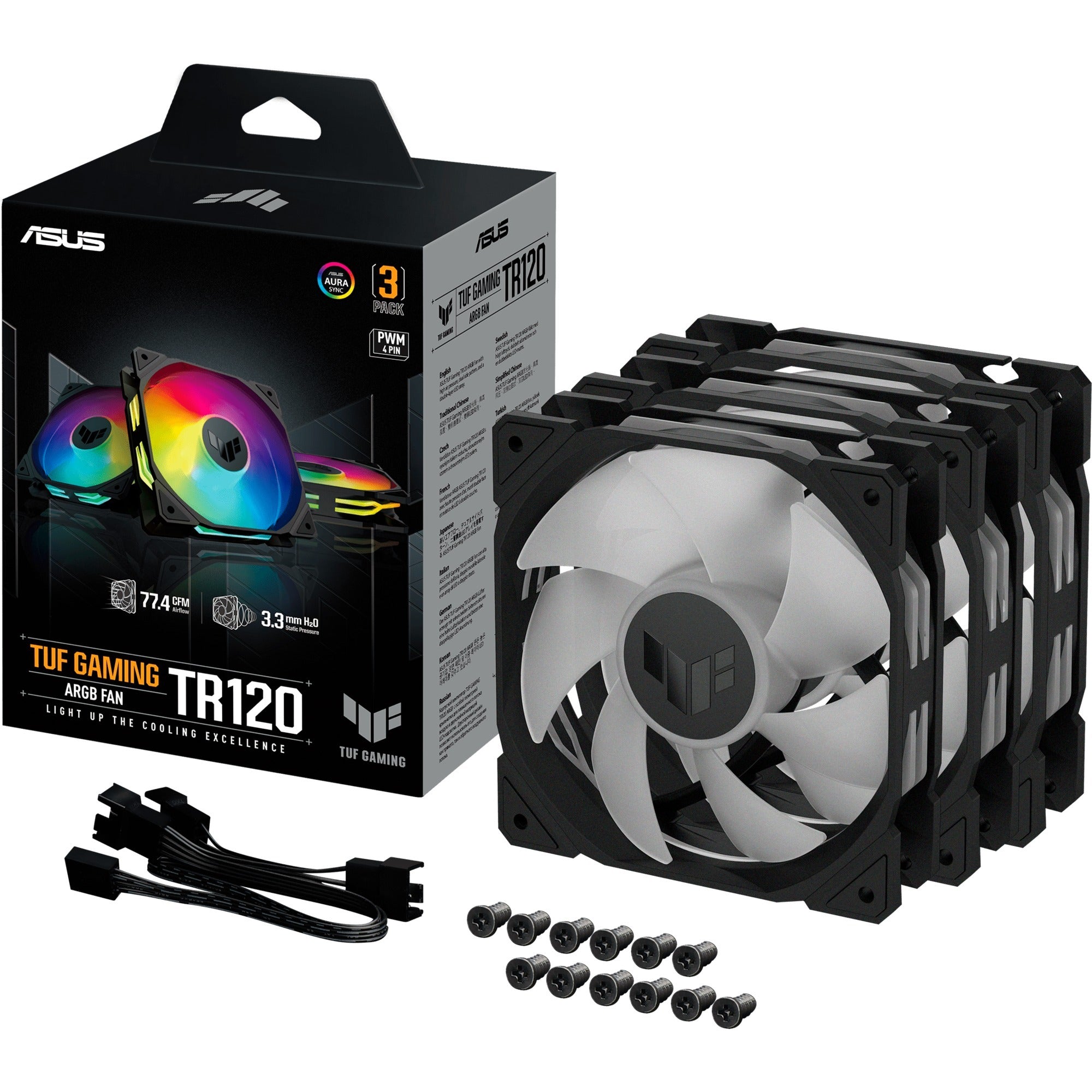 ASUS TUF Gaming TR120 ARGB-pakket, 3 stuks