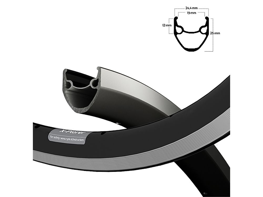 Ryde velg 20x1.75 x-plorer zwart cnc 36 14