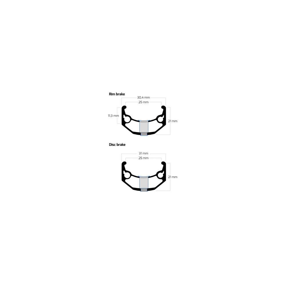 Rigida velg ryde 28 (622) big bull 32 14 zwart (geslepen)