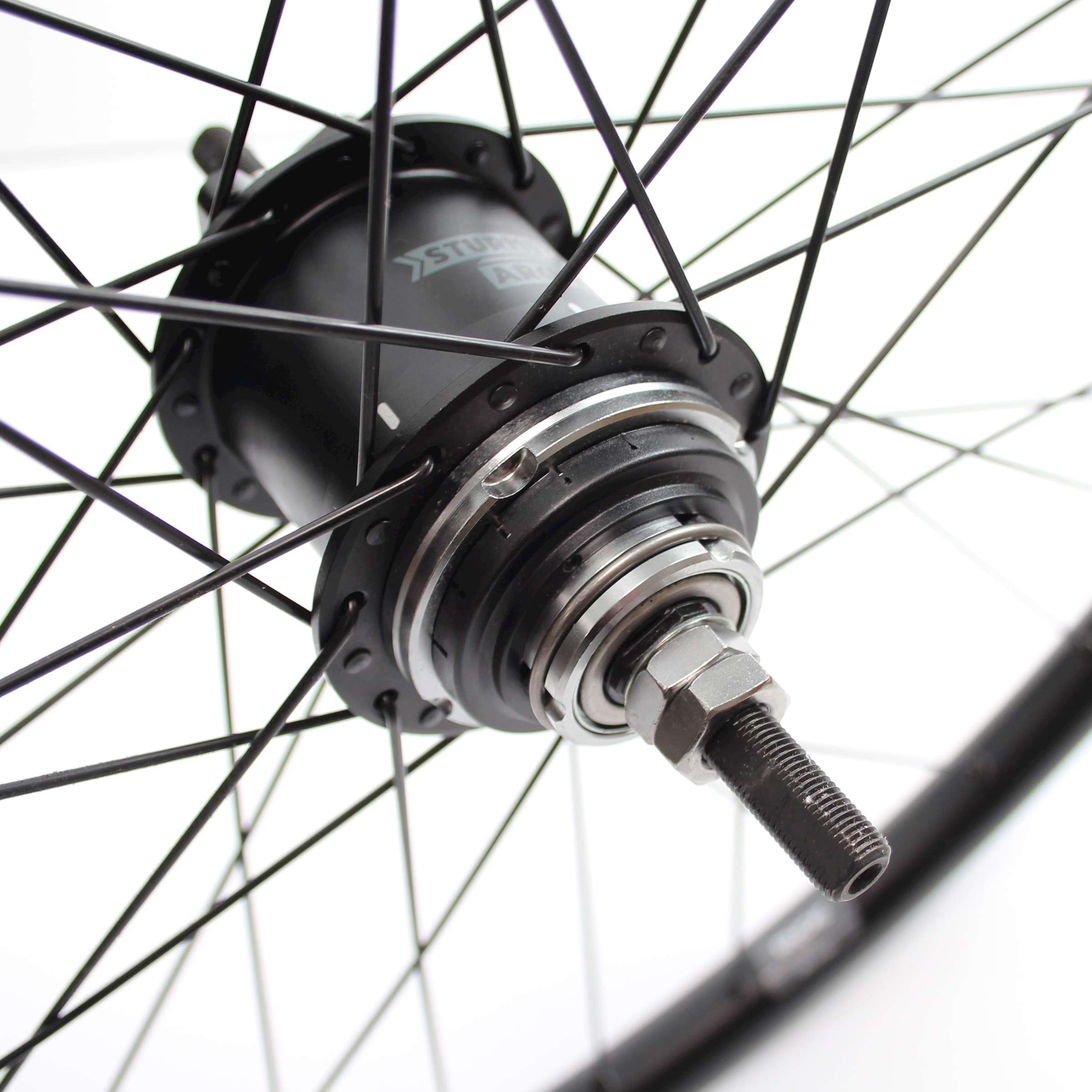 Roland achterwiel 28 sa a2k 2-speed rival26 zwart rvs spk