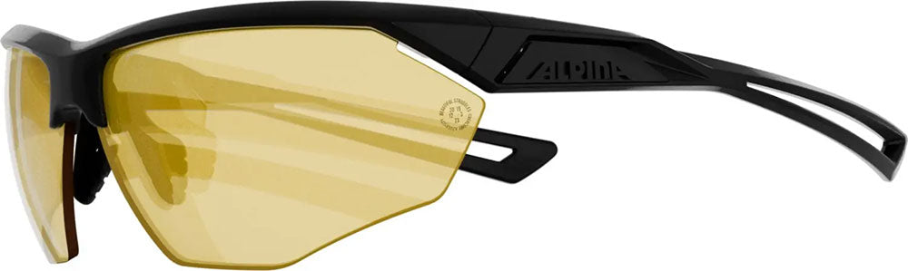 Alpina nylos hr black matt yellow - sports glasses