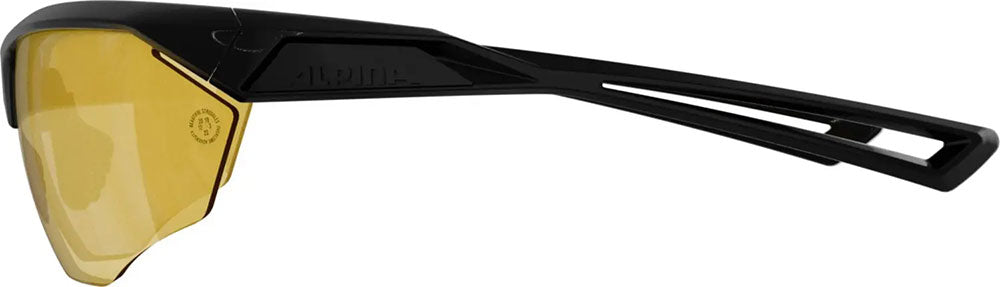 Alpina nylos hr black matt yellow - sports glasses