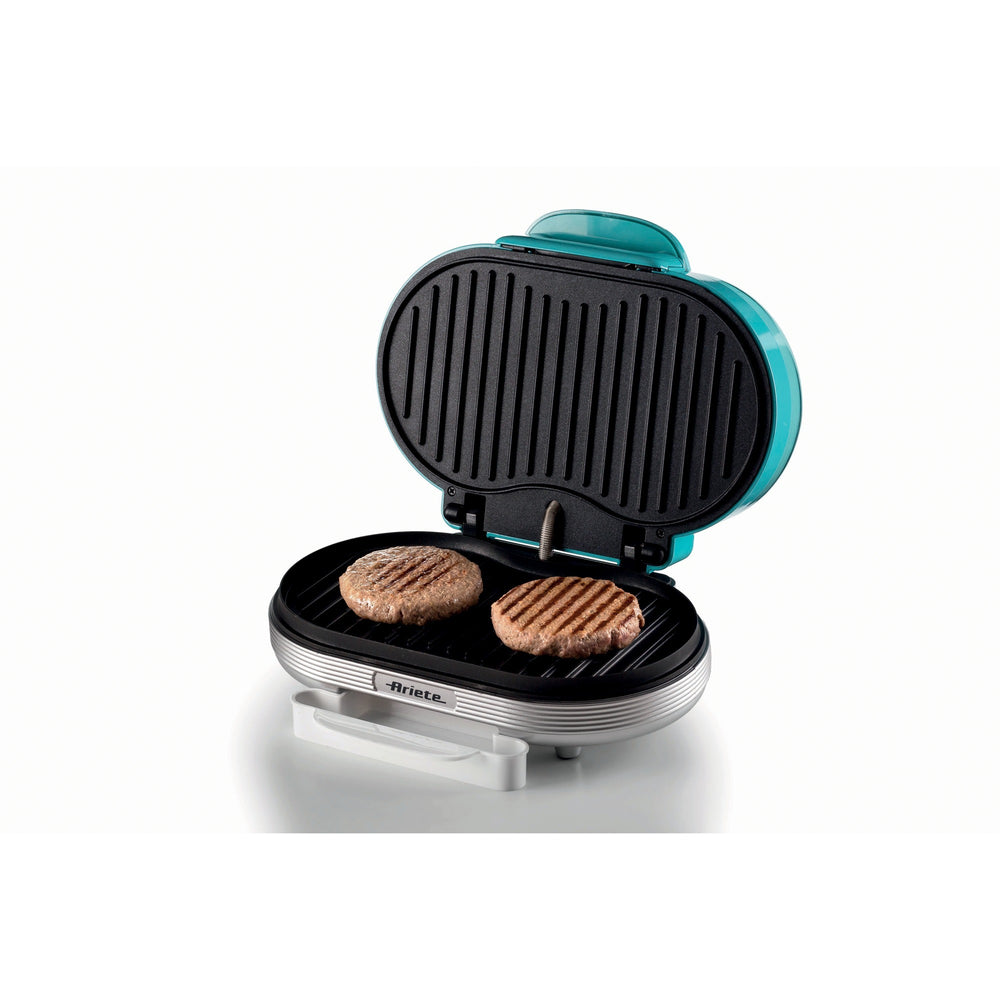 Ariete party time hamburger maker 0205 01 elektrische bakplaat (lichtblauw wit)