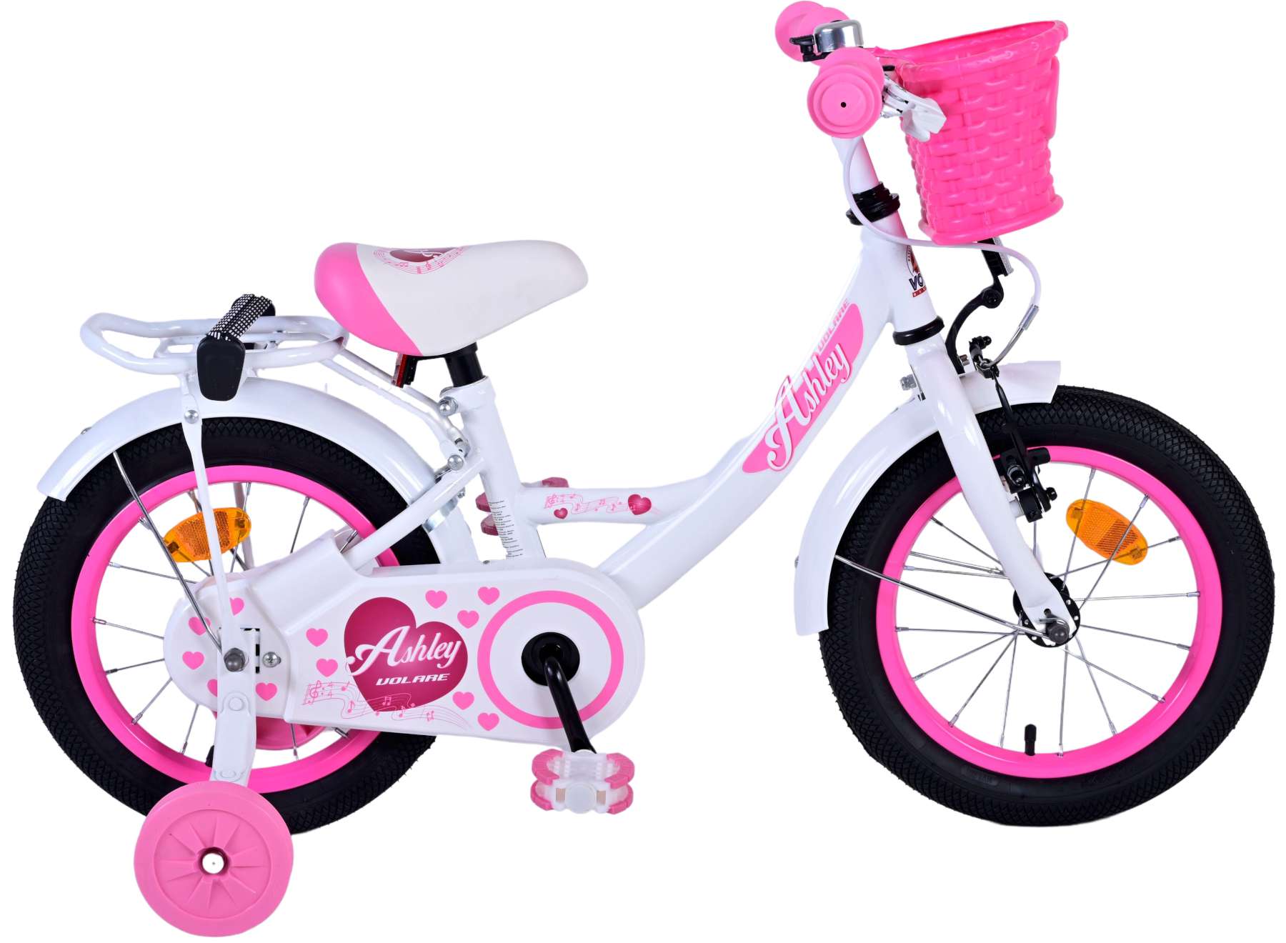Volare Ashley Kinderfiets - Meisjes - 14 inch - Roze