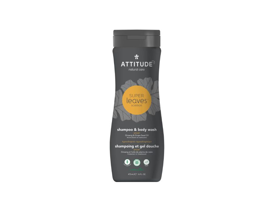 Attitude super leaves™ man - 2in1 shampoo en douchegel - sport - 473 ml