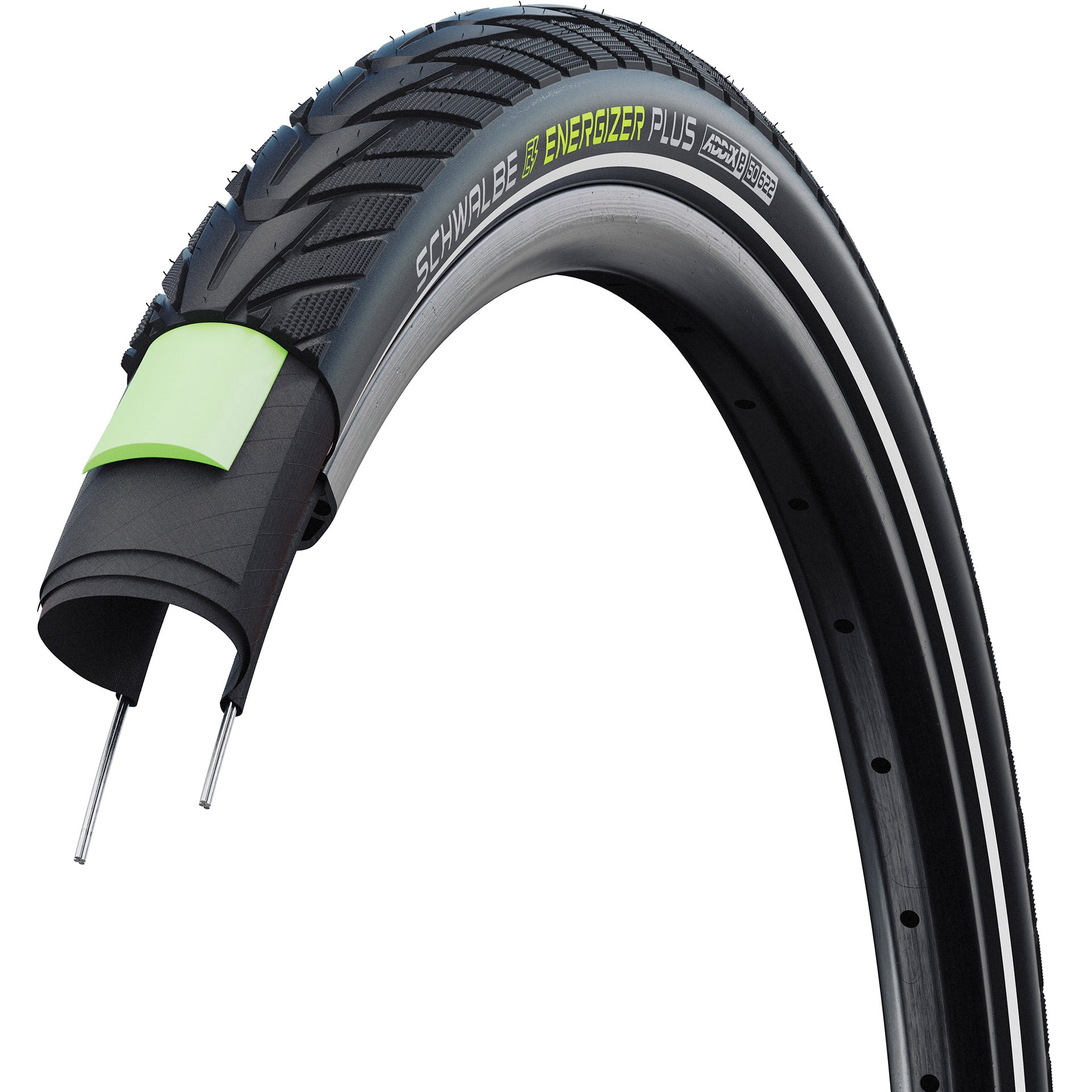 Schwalbe schrikdraadapparaat plus green guard 55-622(28x2.15) zwart reflex