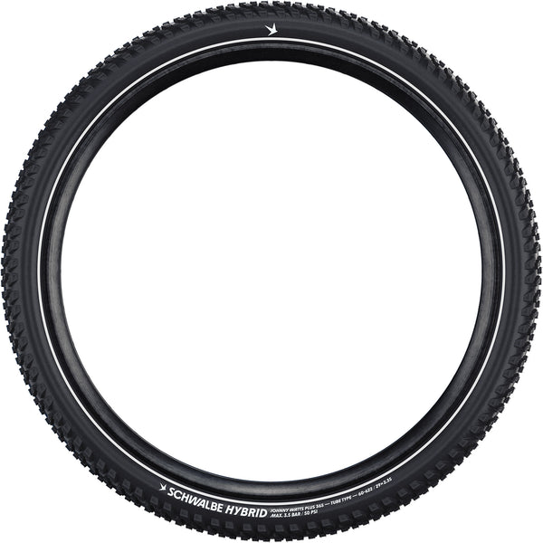 Schwalbe vouwband johnny watts plus hybrid 365 60-584 +r zwart