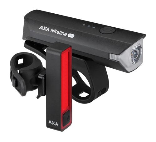 Axa verlichtingsset niteline 300 - usb (op kaart)