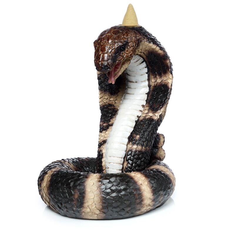 Opgerolde cobra jargon backflow wierookhouder