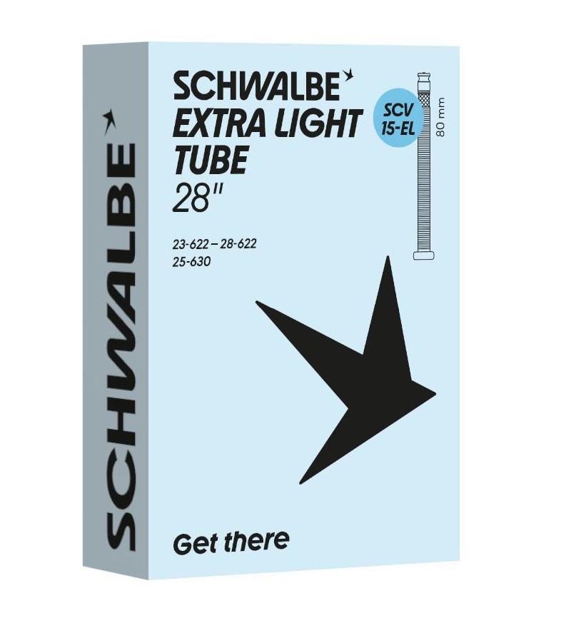 Schwalbe binnenband scv15-el 23 28-622 630 80mm zwart