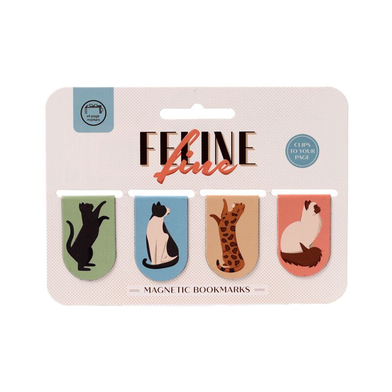 Feline fijne katten (nieuw) magnetische boekenleggerset