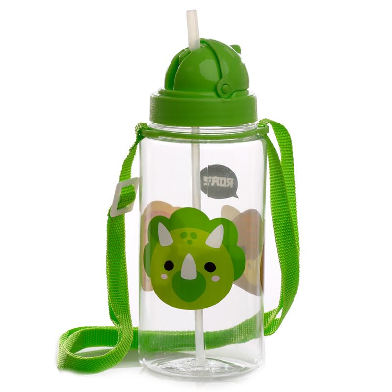 Cutiemals dinosaurus duurzaam bpa-vrij 450ml kinder waterfles rietje