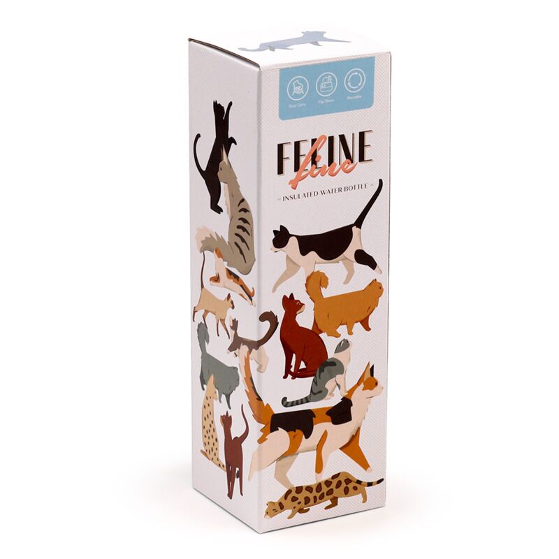 Feline fijne katten thermosfles flip-top 500ml