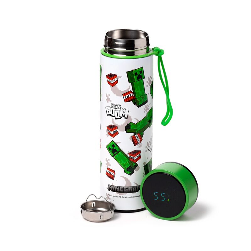 Minecraft 555 boom thermosflessen 450ml thermometer