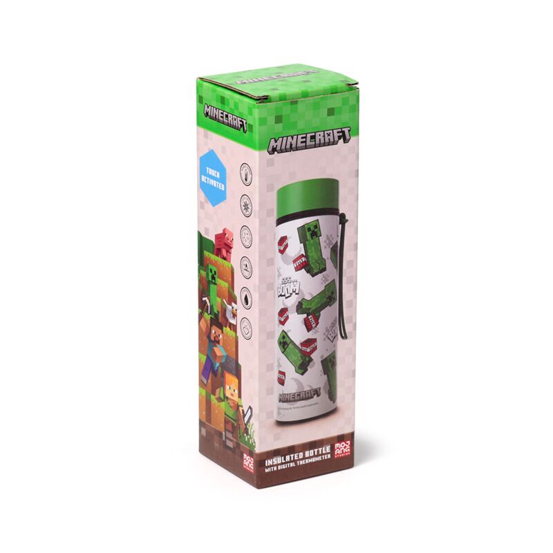 Minecraft 555 boom thermosflessen 450ml thermometer