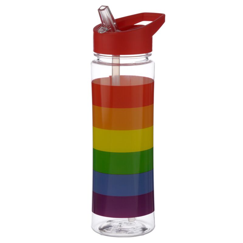 Somewere regenboog duurzaam 550ml waterflessen flip-rietje