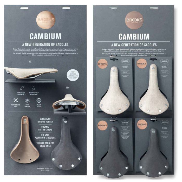 Brooks cambium saddles display - display only