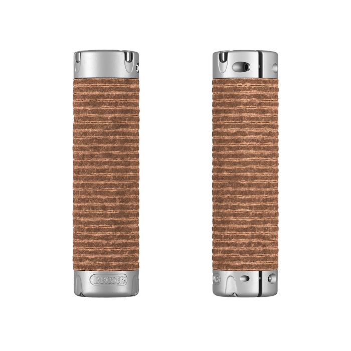 Brooks plump leather grips (130+130mm) - honey