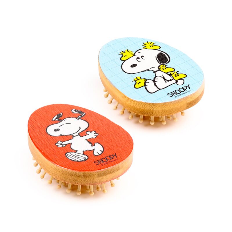 Union peanuts snoopy woodstock bamboe haarborstel