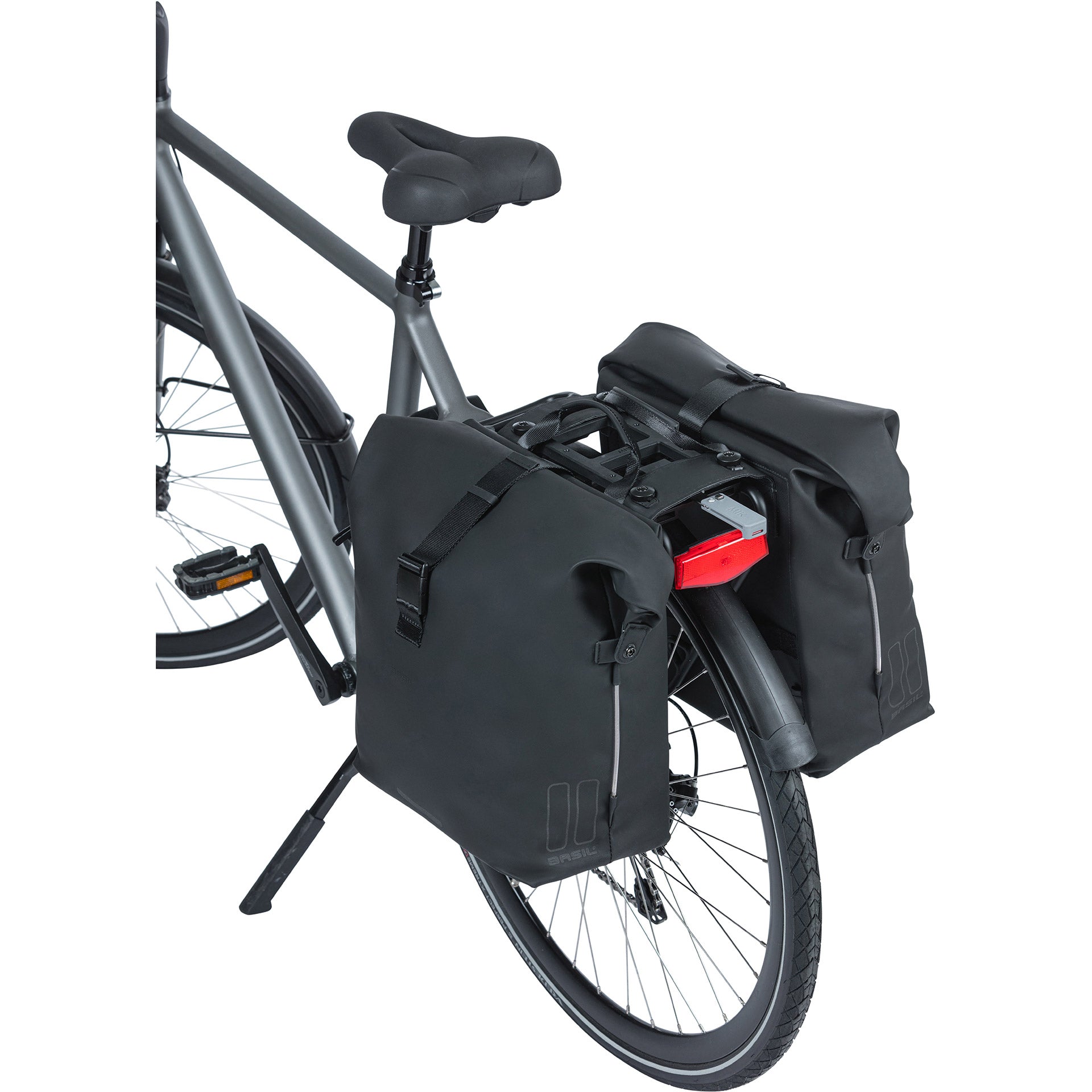Basil dubbele fietstas soho nordlicht mik 41 liter - zwart