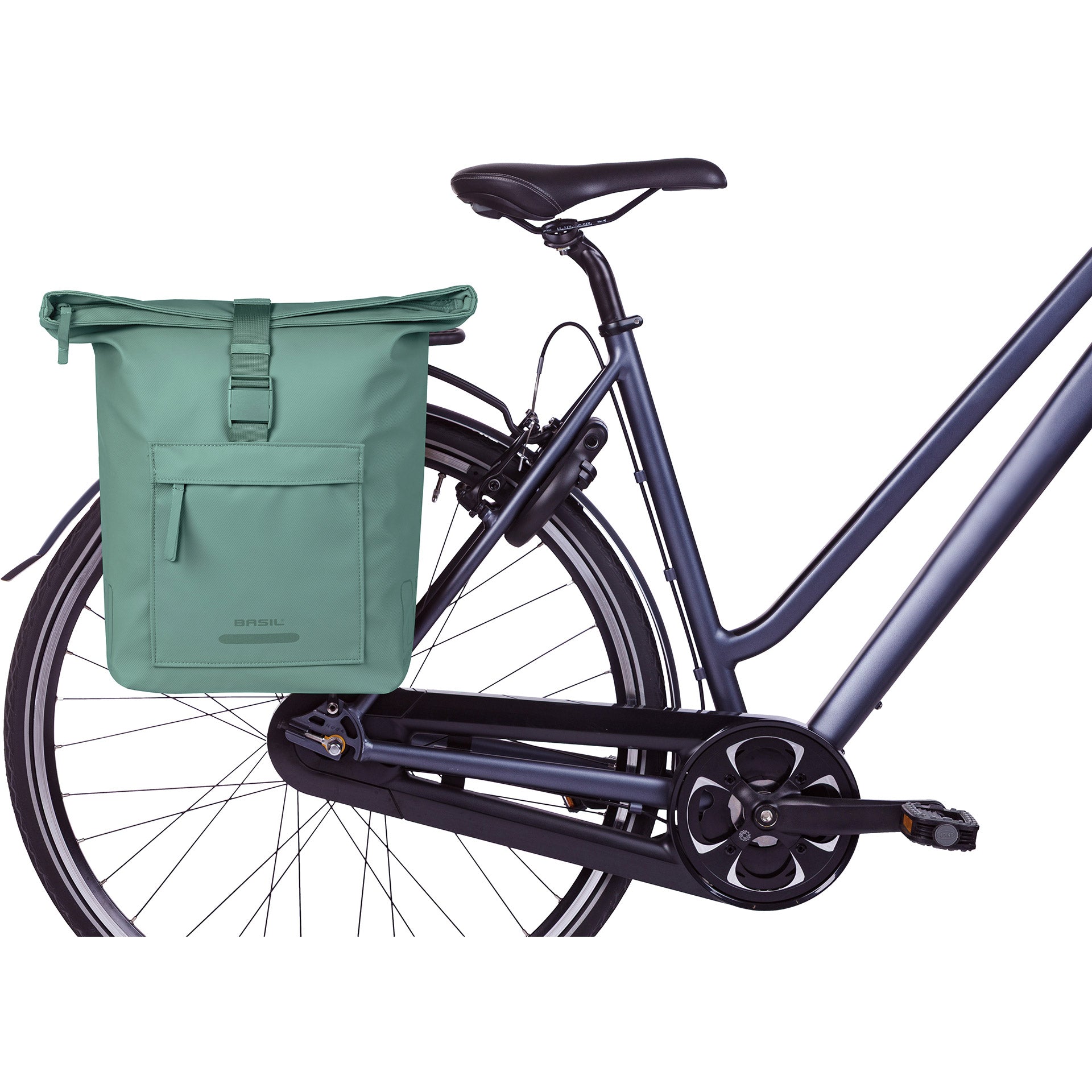 Basil dubbele fietstas brooklyn mik 41l 14 x 30 x 37 cm - groen