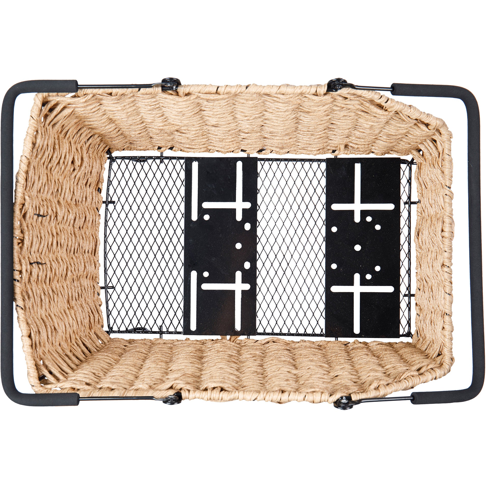 Basil fietsmand cento rotan look multi systeem 40 x 25 x 12 cm - zeegras