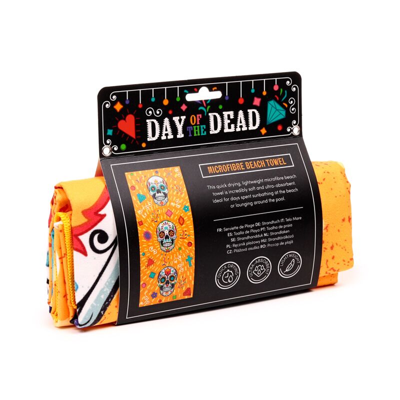 Dia de los muertos microvezel strandhanddoek