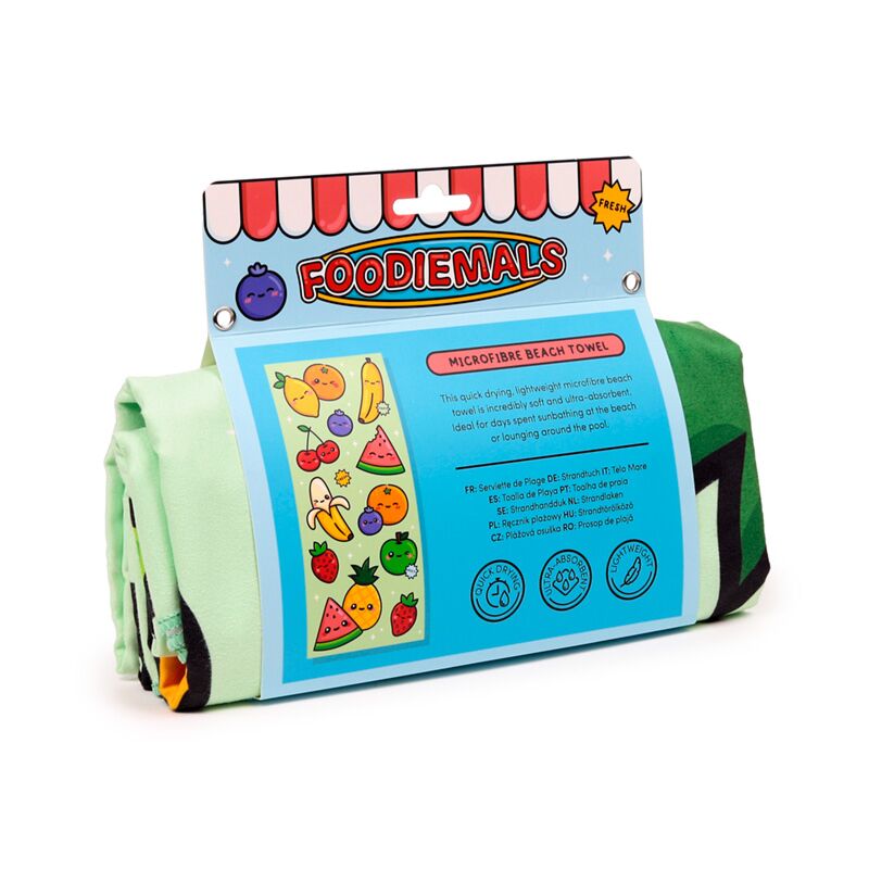 Foodiemals watermeloen zomerfruit microvezel strandhanddoek