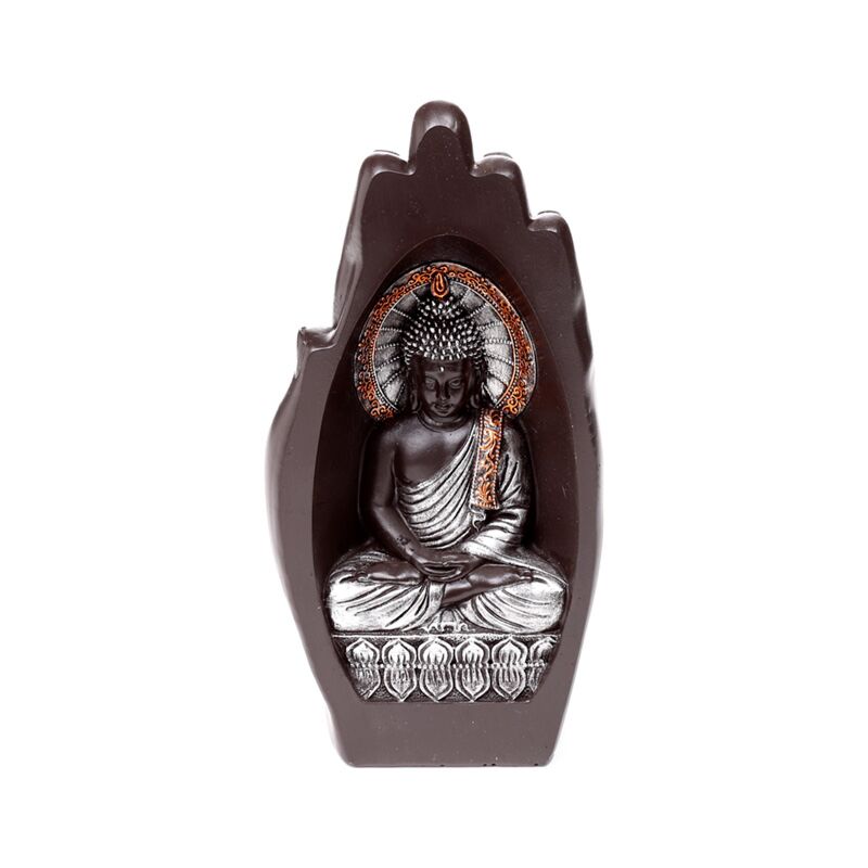 Zilverkleurige zwart handvormige lotus