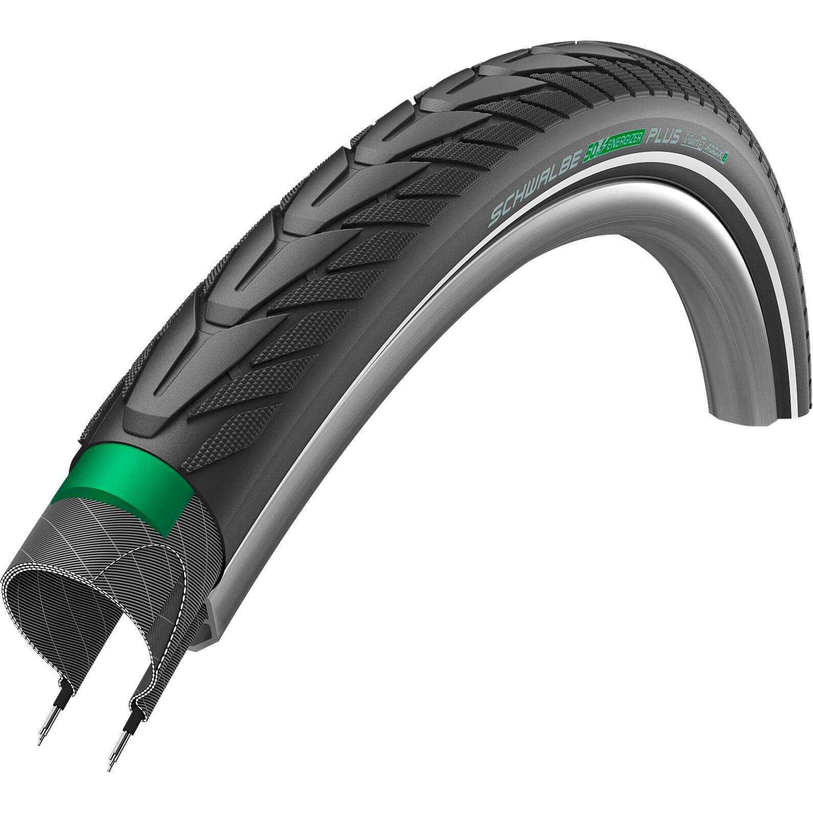 Schwalbe 25x buitenband energizer plus 40-622 zw refl