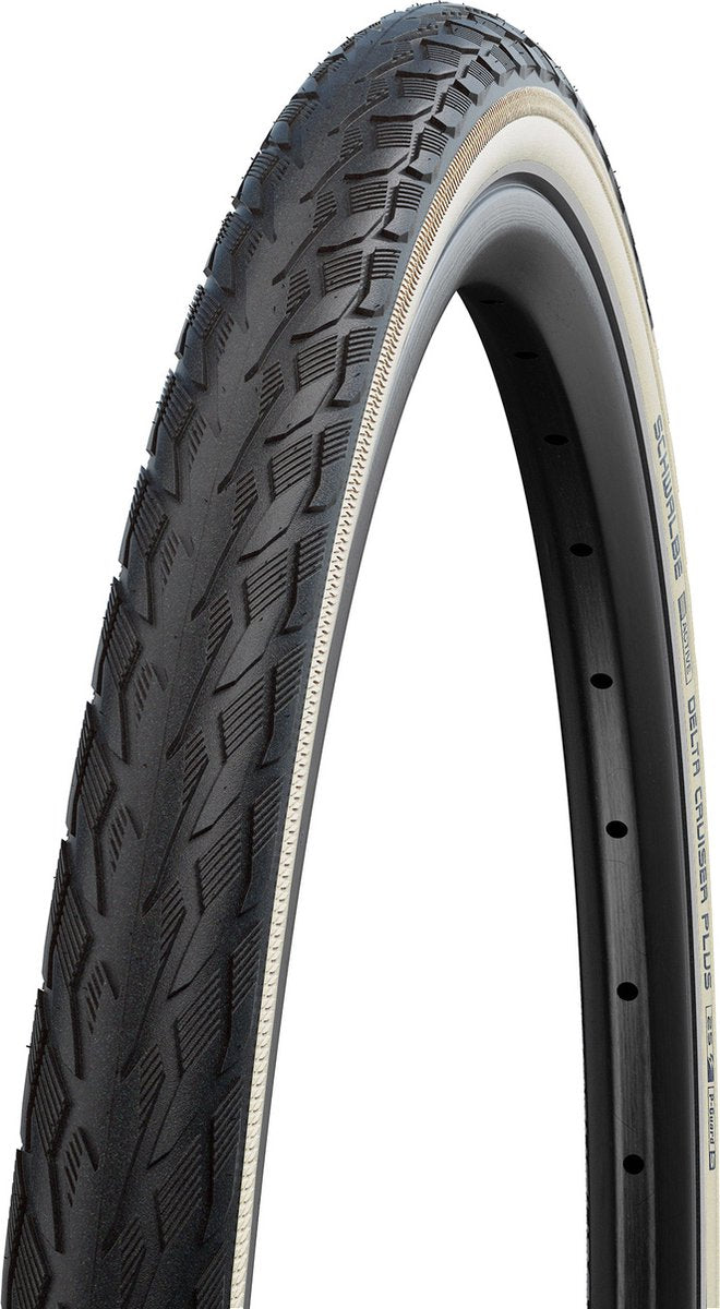 Schwalbe buitenband 28-1.10 (28-622) deltacruiser plus zw. wit + r