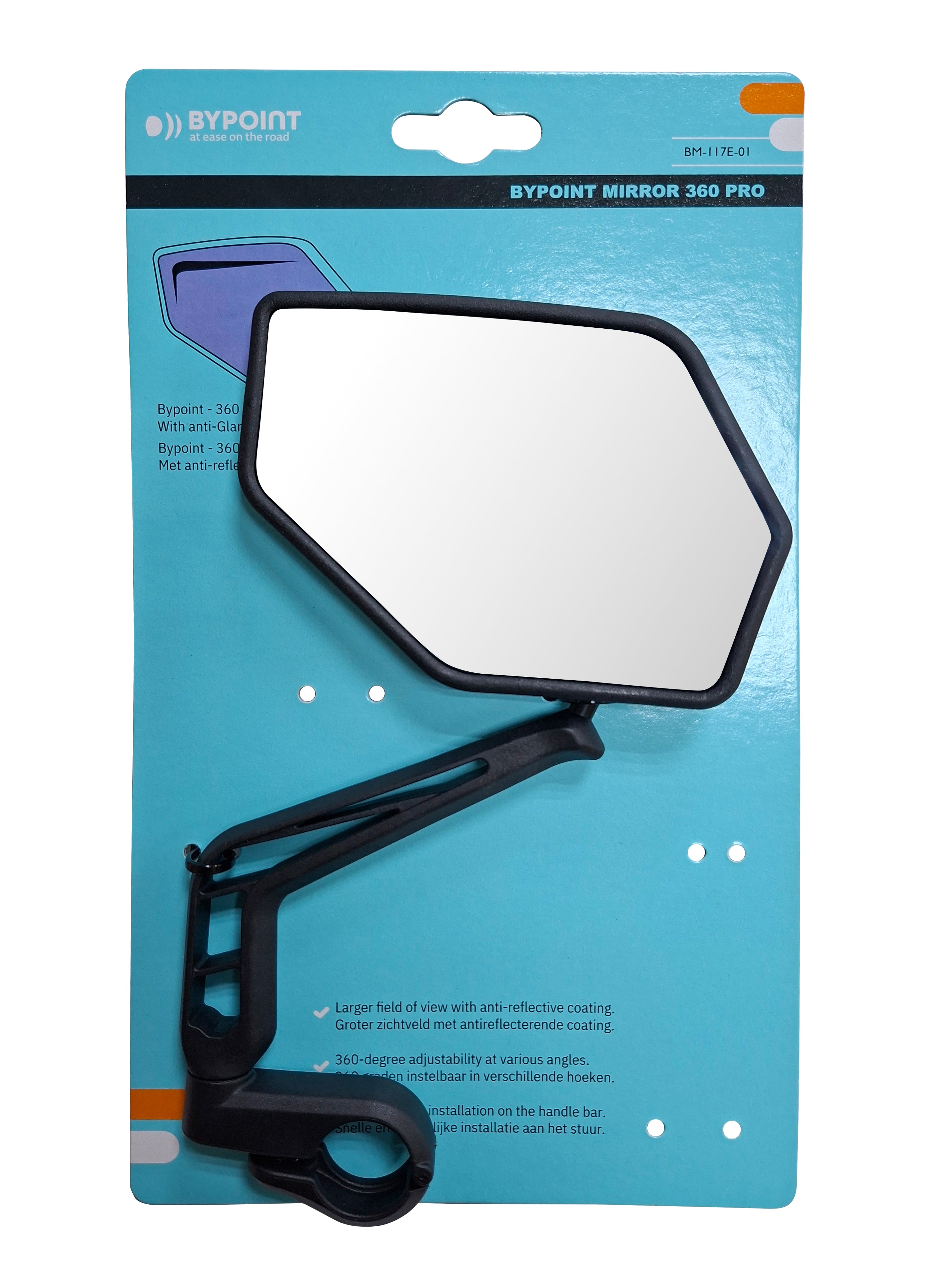 Bypoint spiegel mirror 360 pro zwart