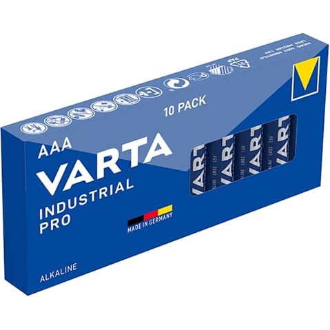 Varta industrial pro aaa lr03 mini penlite per 10 stuks in doos