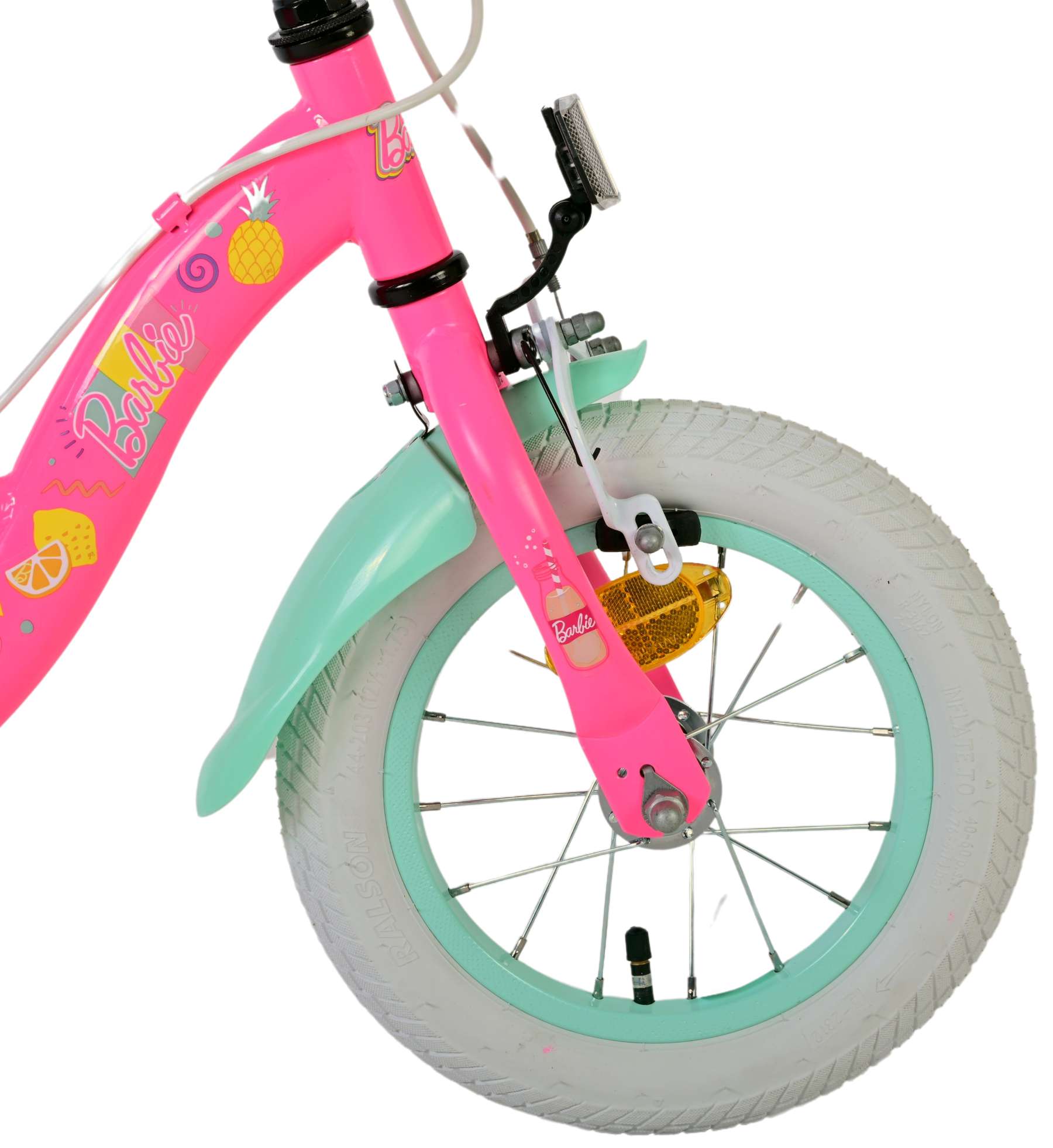 Volare barbie kinderfiets - meisjes - 12 inch - roze - twee handremmen