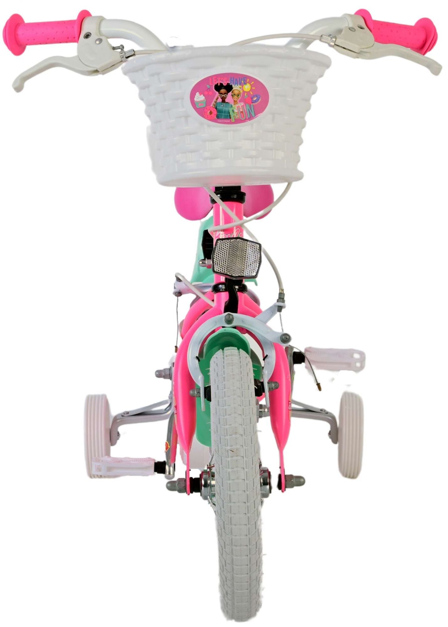 Volare barbie kinderfiets - meisjes - 12 inch - roze - twee handremmen